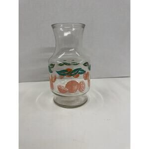 Vintage 1960's Anchor Hocking Glass Florida Orange Juice Decanter Pitcher Jug